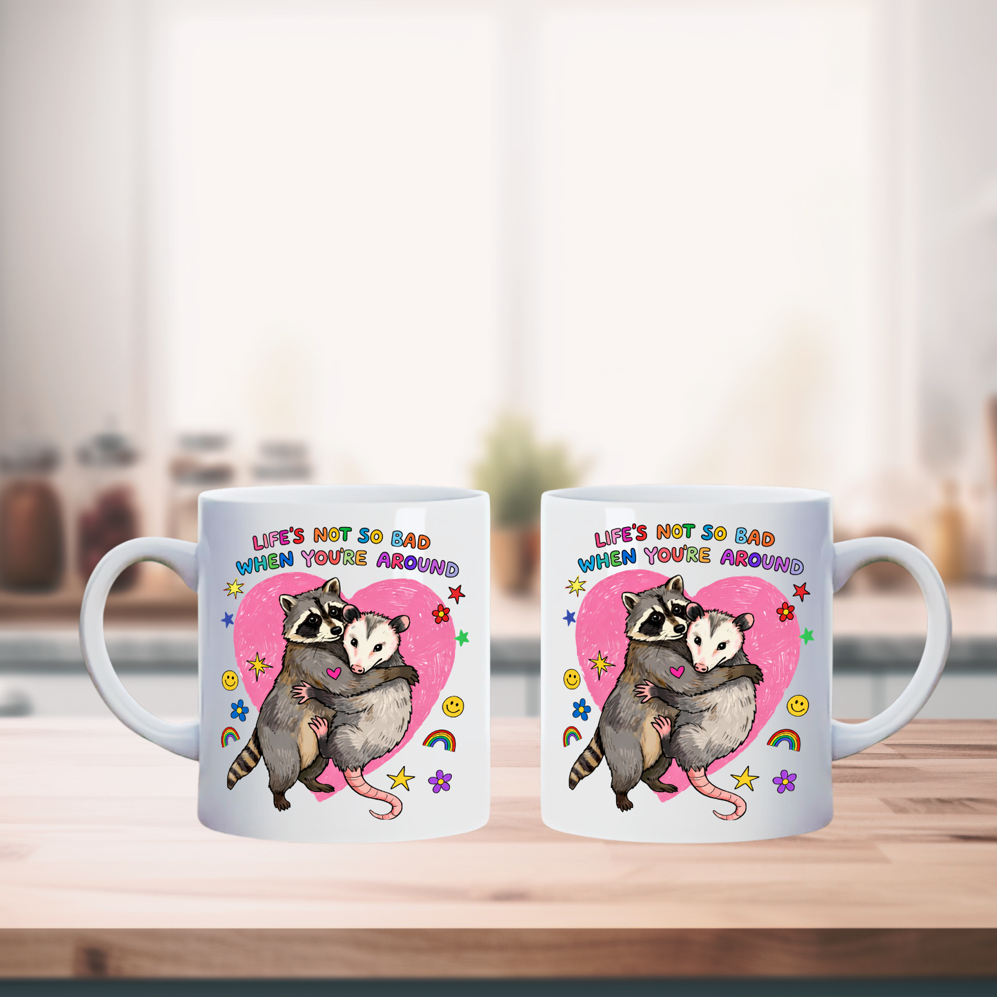 Cute Raccoon Possum Coffee Mug | Funny Coffee Mug sizes 11 oz and 15 oz