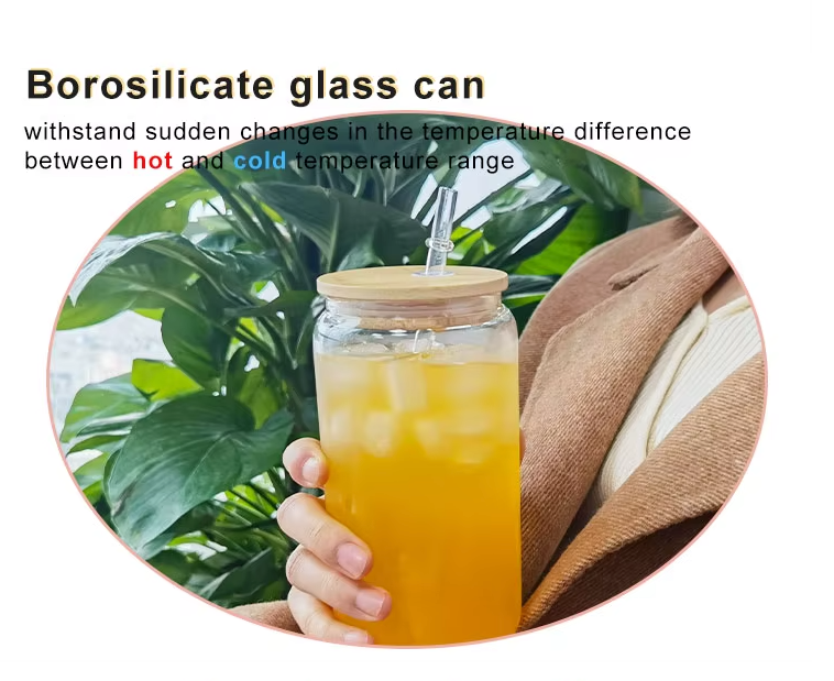 Zodiac 16 oz frosted glass with bamboo lid and straw