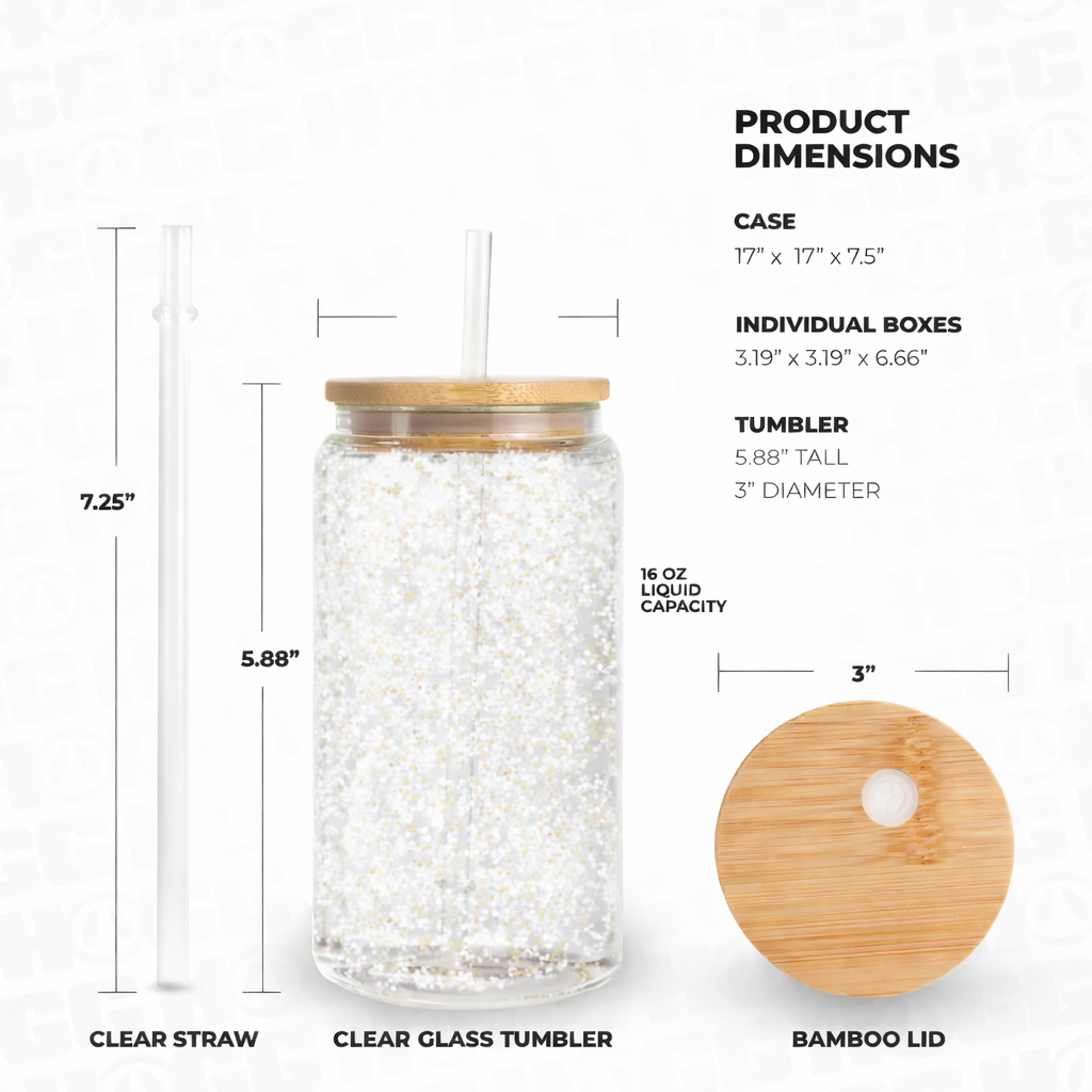 Pink Lux 16 oz Snow globe tumbler, Bamboo lid and clear straw