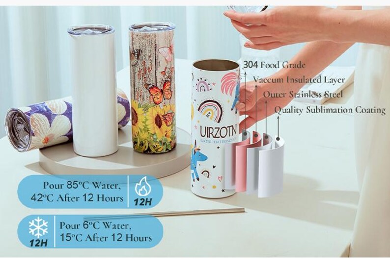20 oz Energy drink tumbler, double wall insulated travel mug.