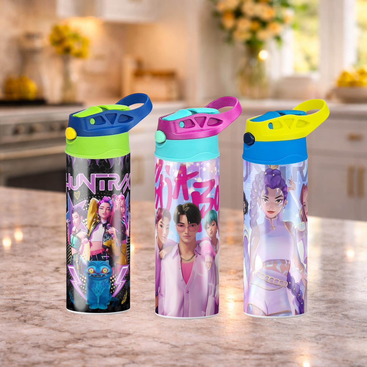 Kpop Inspired 12 oz kids tumbler. Double wall insulated Water bottle