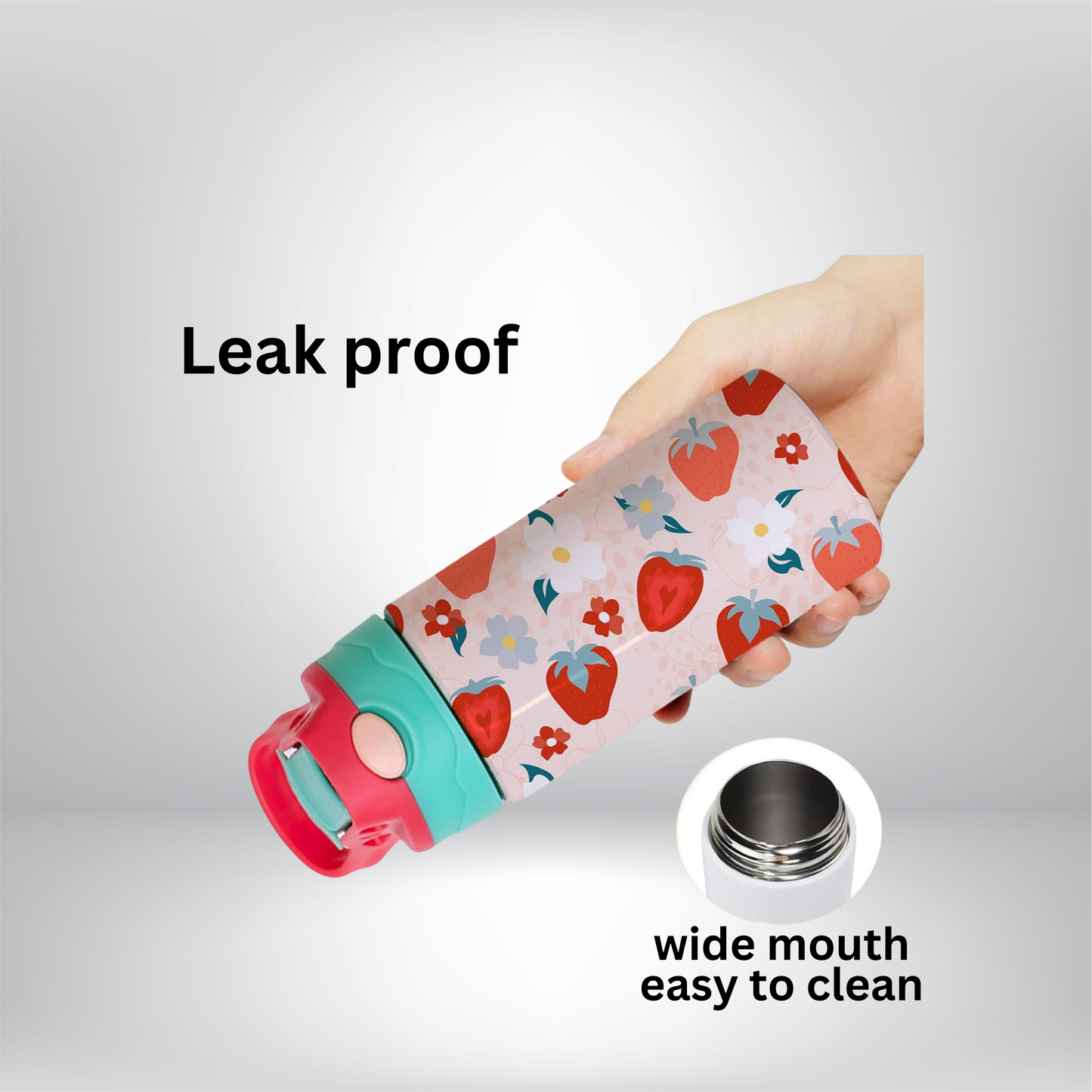 12 Oz Kids Water bottle with pop up lid