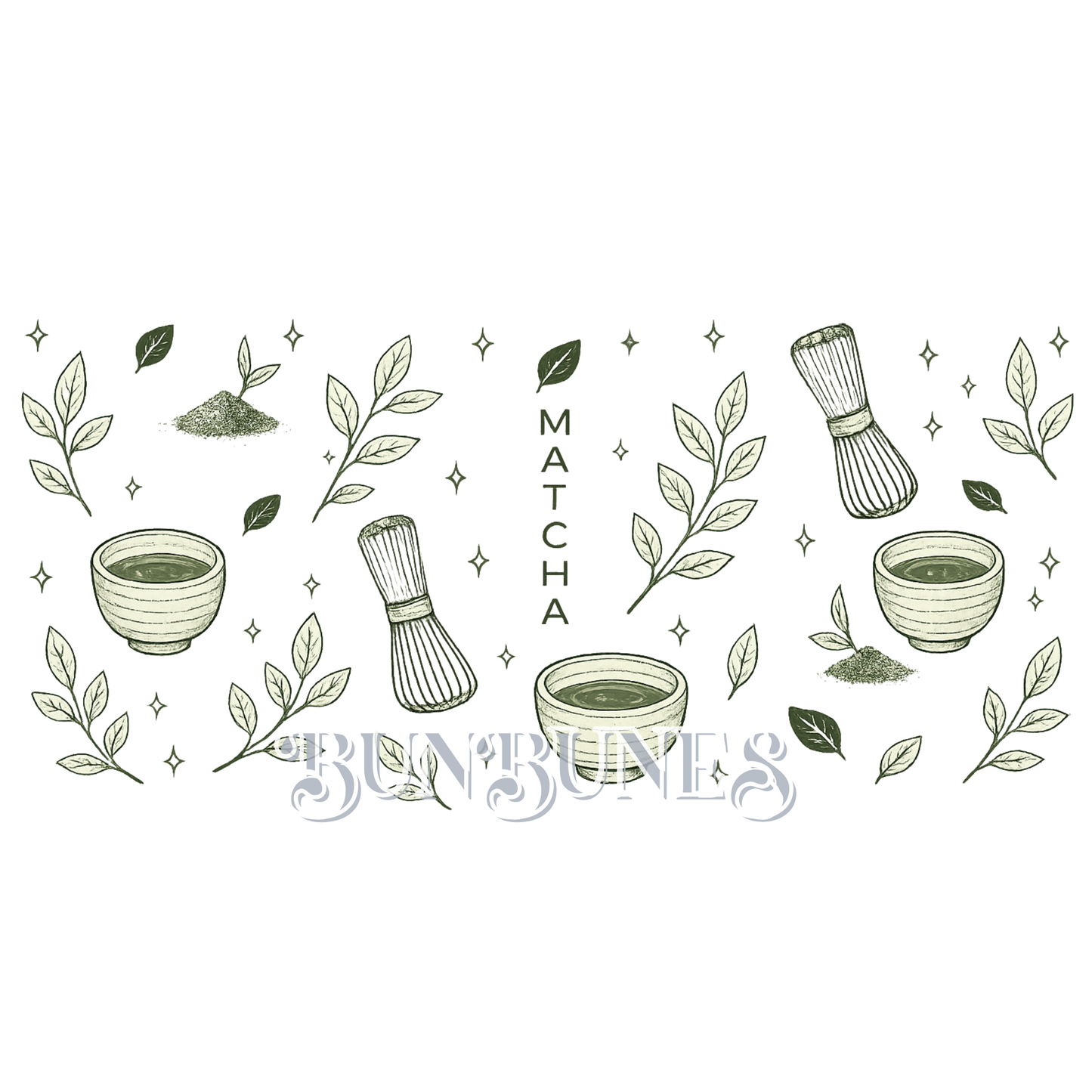 Matcha  16 oz frosted glass with bamboo lid and straw
