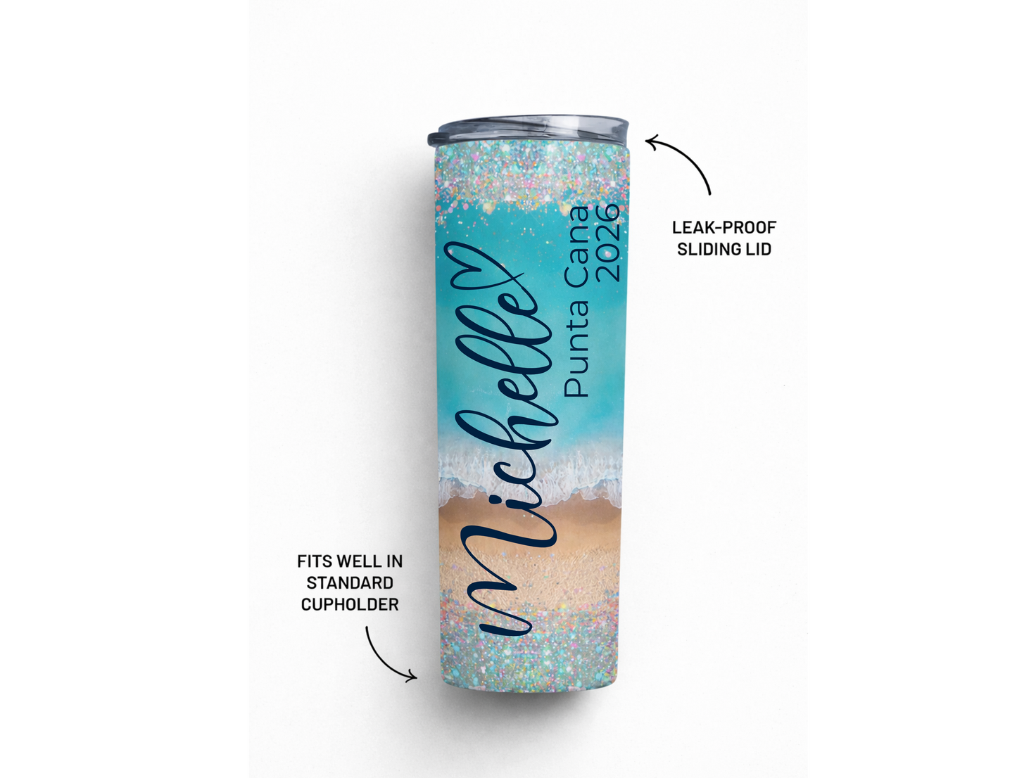 Personalized 20 oz Vacation Tumbler, Girls trip tumbler, Family Vacation Tumbler.