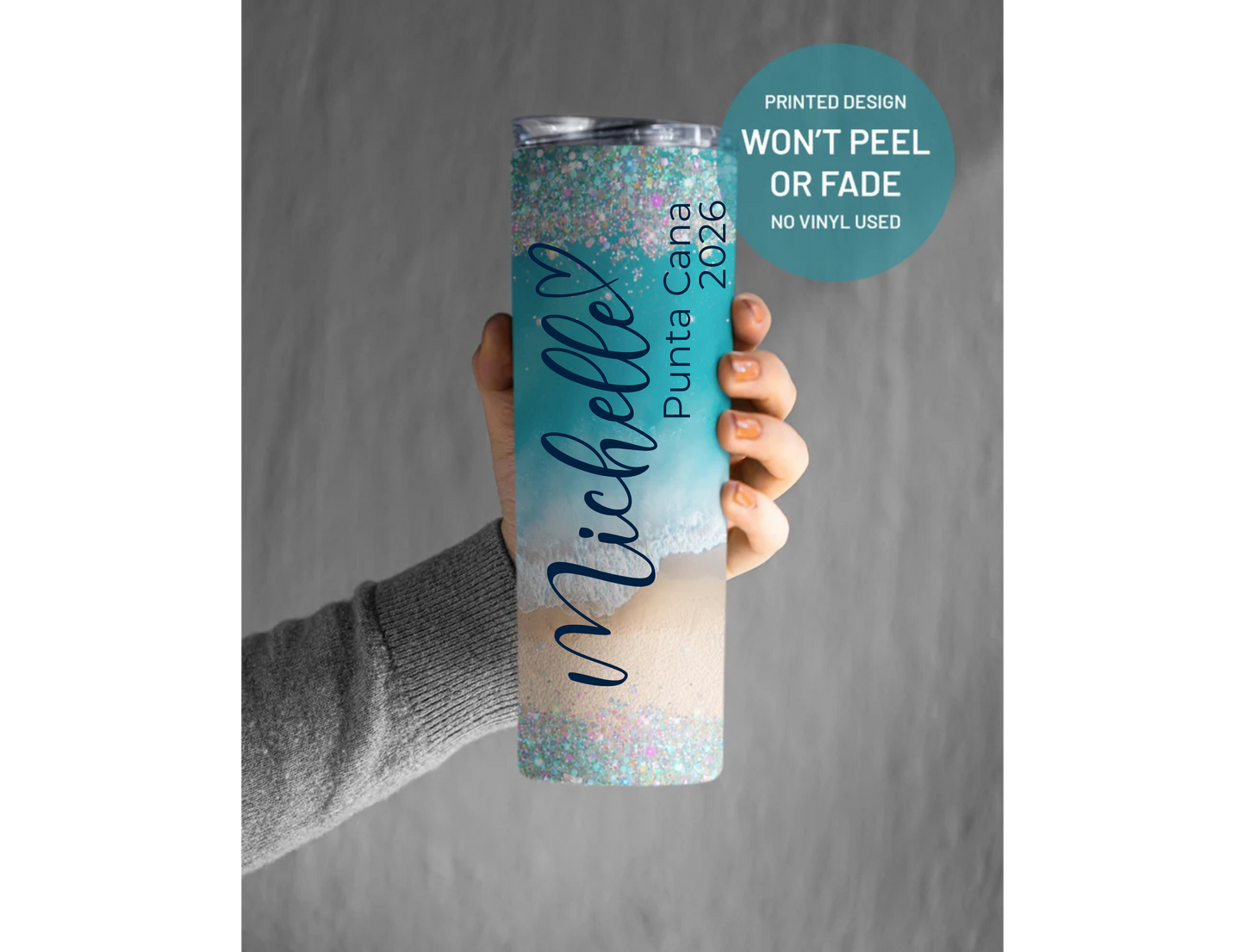 Personalized 20 oz Vacation Tumbler, Girls trip tumbler, Family Vacation Tumbler.