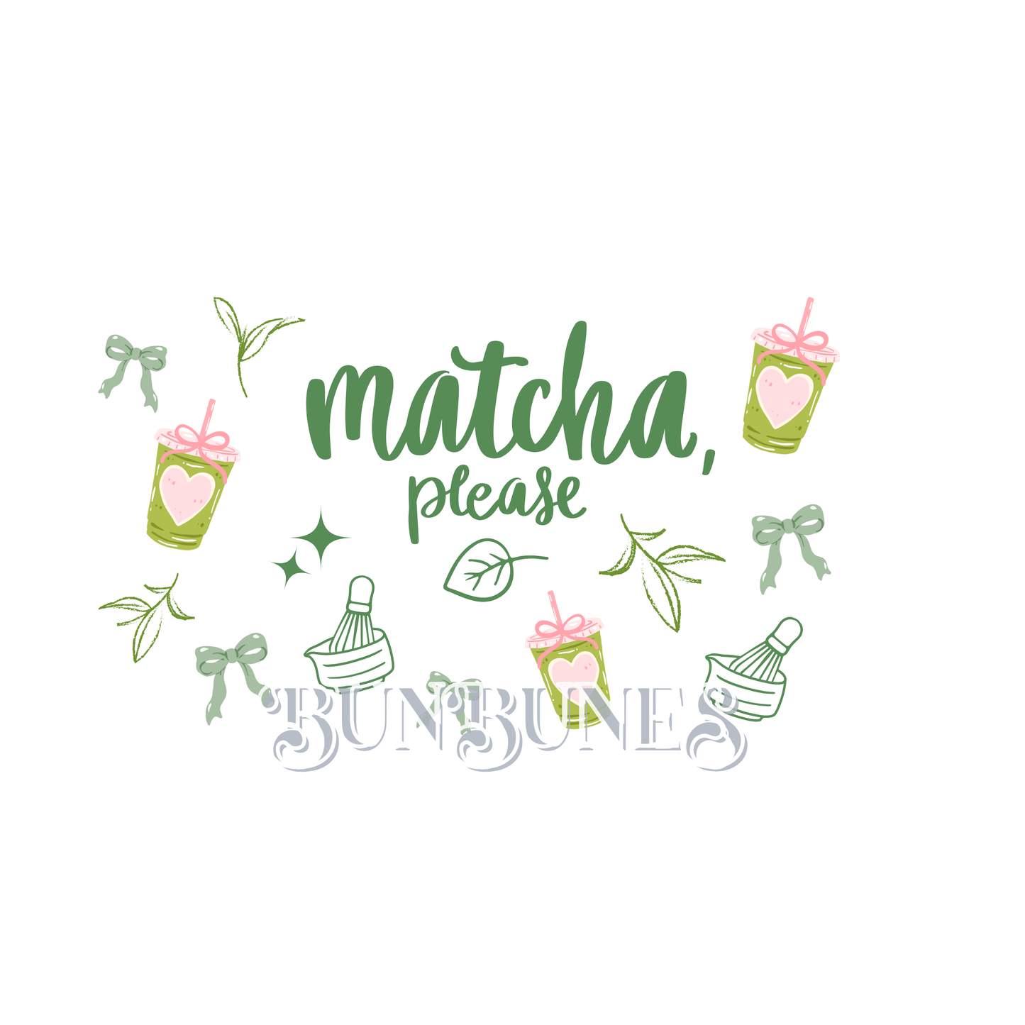 Matcha  16 oz frosted glass with bamboo lid and straw