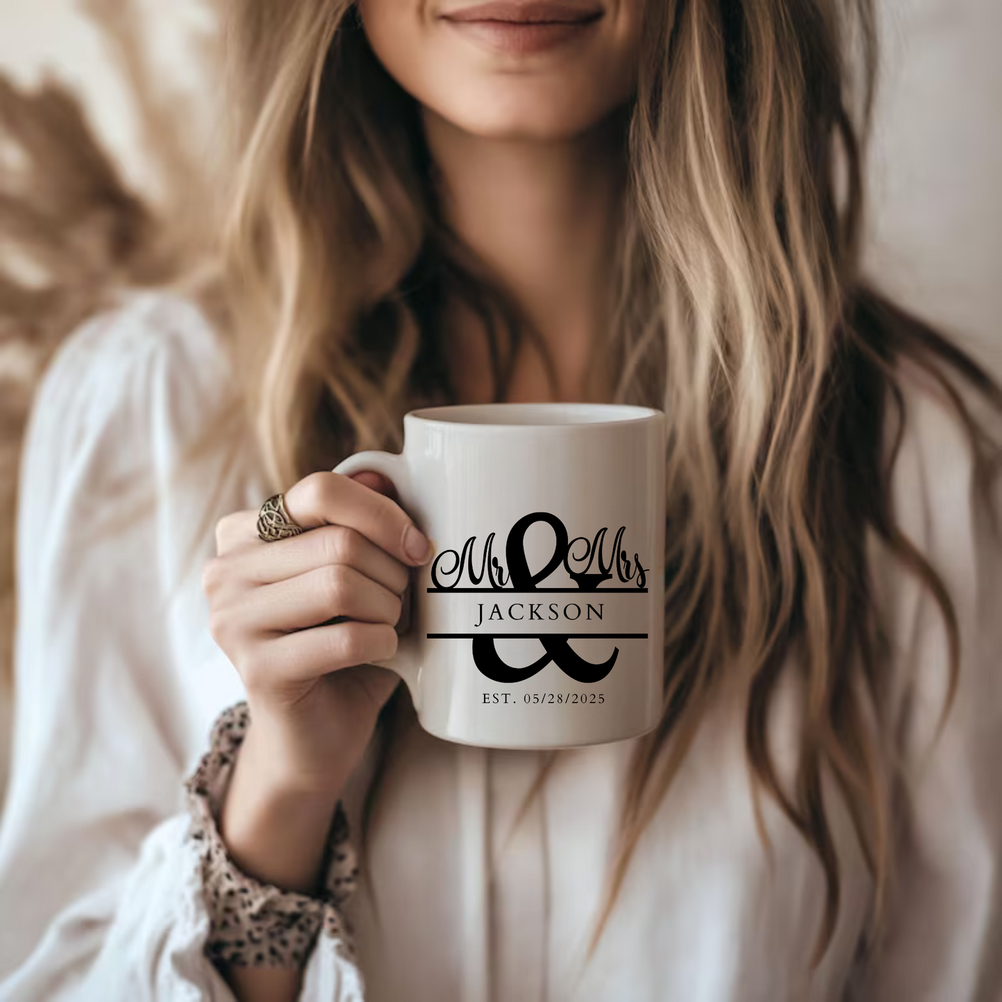 Monogram Mug Personalized 11 oz or 15 Oz  Mug , Custom Name Mug, Bridesmaid Mug