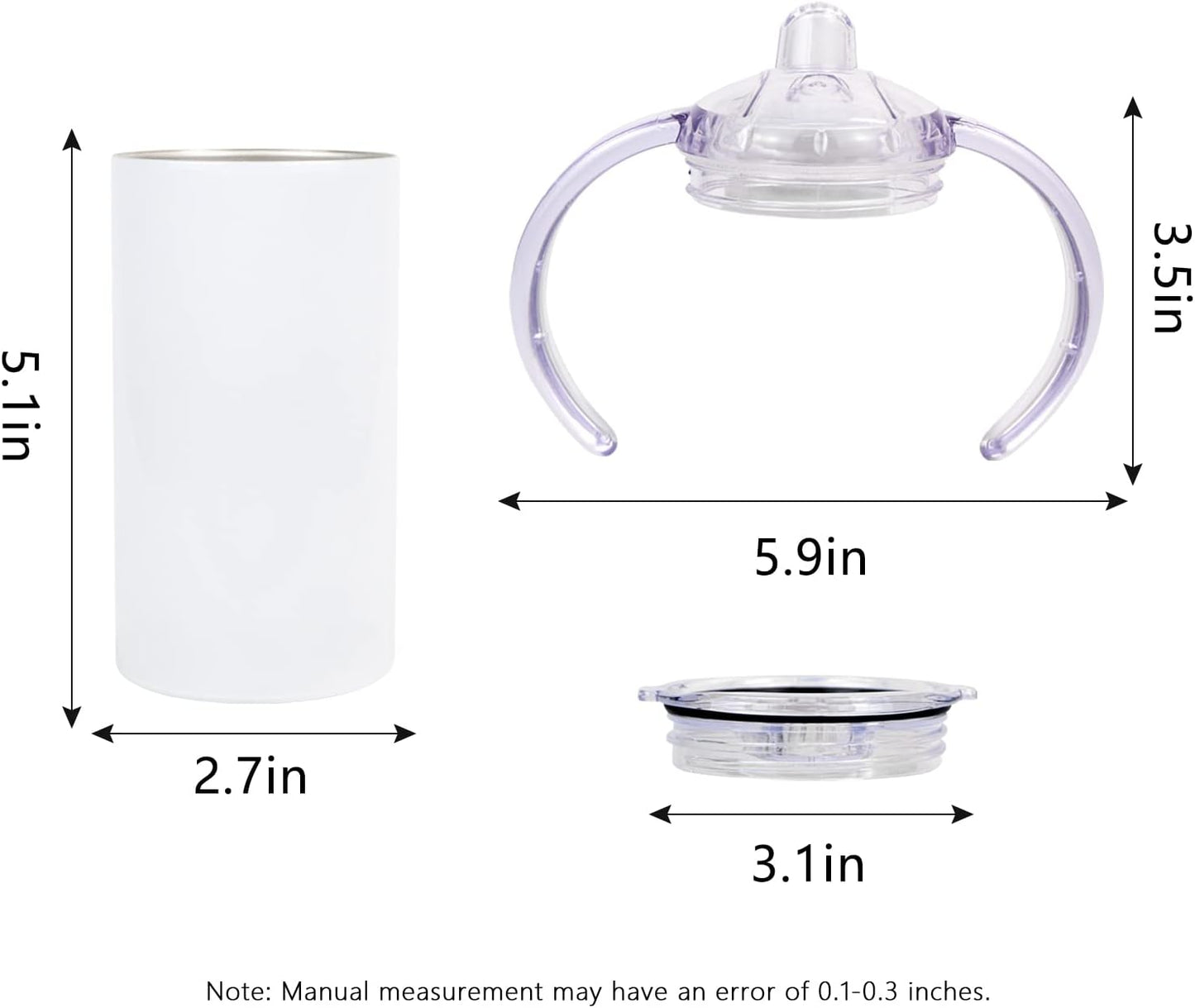 12 Oz Kids sippy cup with 2 lids