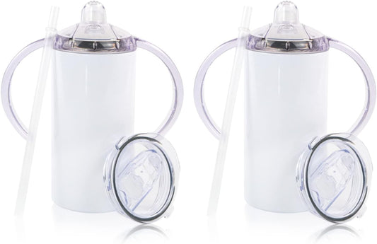12 Oz Kids sippy cup with 2 lids