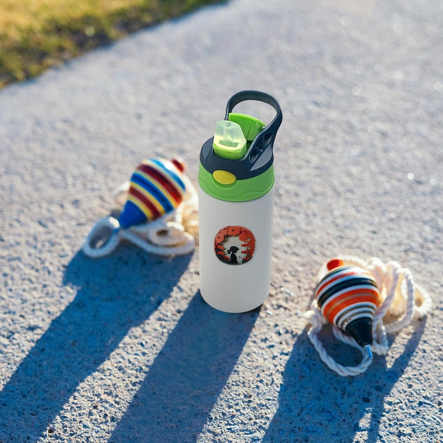 12 Oz Kids Water bottle with pop up lid