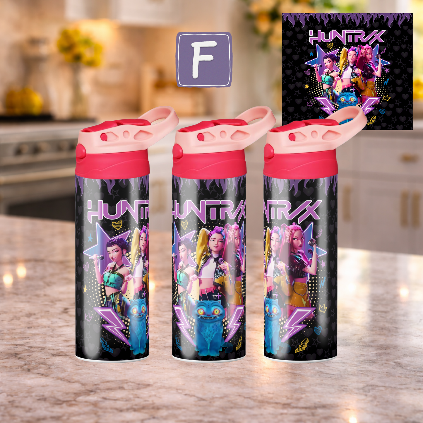 Kpop Inspired 12 oz kids tumbler. Double wall insulated Water bottle