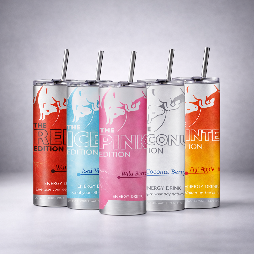 20 oz Energy drink tumbler, double wall insulated travel mug.