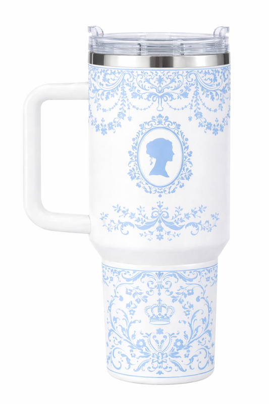40 oz  Style Stainless steel tumbler. Royal Blue inspired.