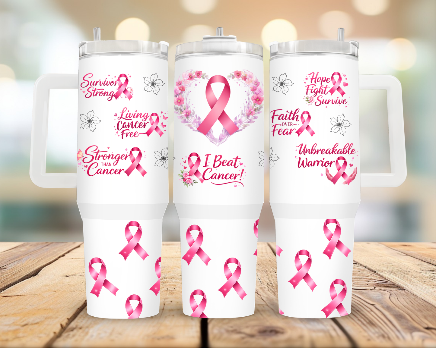 Cancer Survival, Warrior  travel tumbler 40 oz Style Stainless steel tumbler.