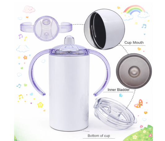 Customizable Kids Zippy cup, 12 oz double wall insulated