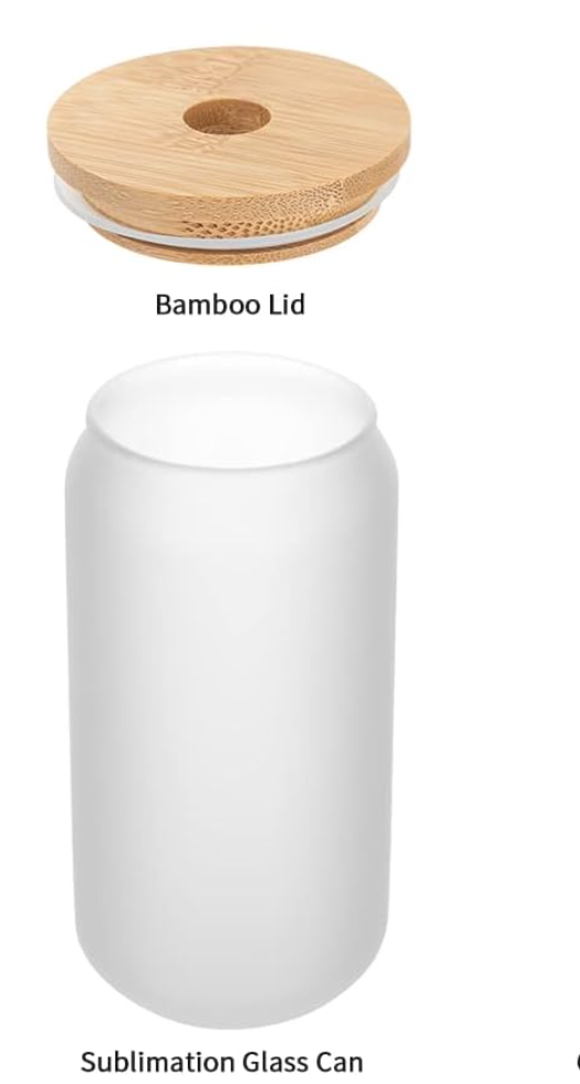 16 oz Frosted Glass tumbler (Sublimation)
