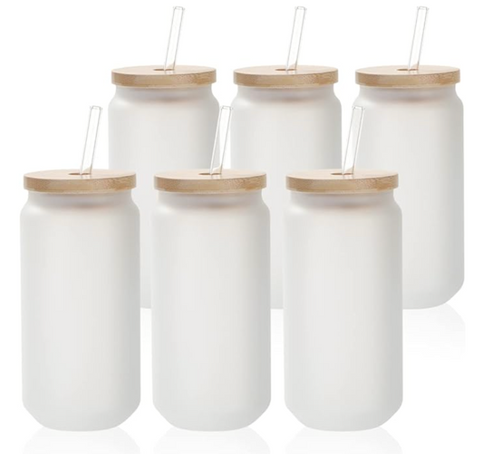 16 oz Frosted Glass tumbler (Sublimation)