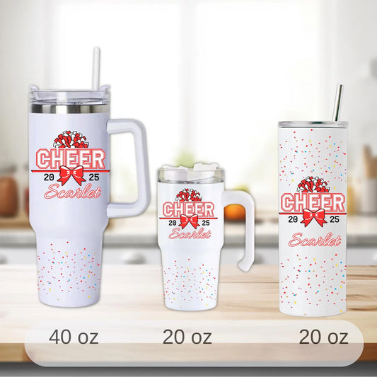 Personalized Cheerleading Tumbler: Senior Cheer Gift, Senior tumblers and mugs, Graduation gift