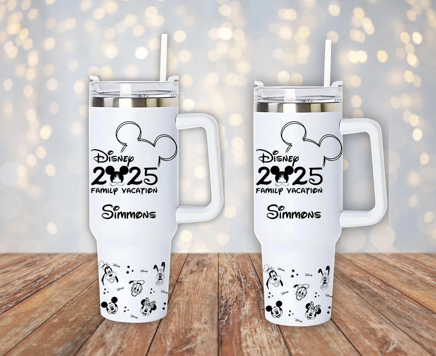 Personalized Disney 40 oz Tumbler with Handle, First Family Disney Trip, Custom Disney  Cup, Christmas Gift, Custom Birthday Gift