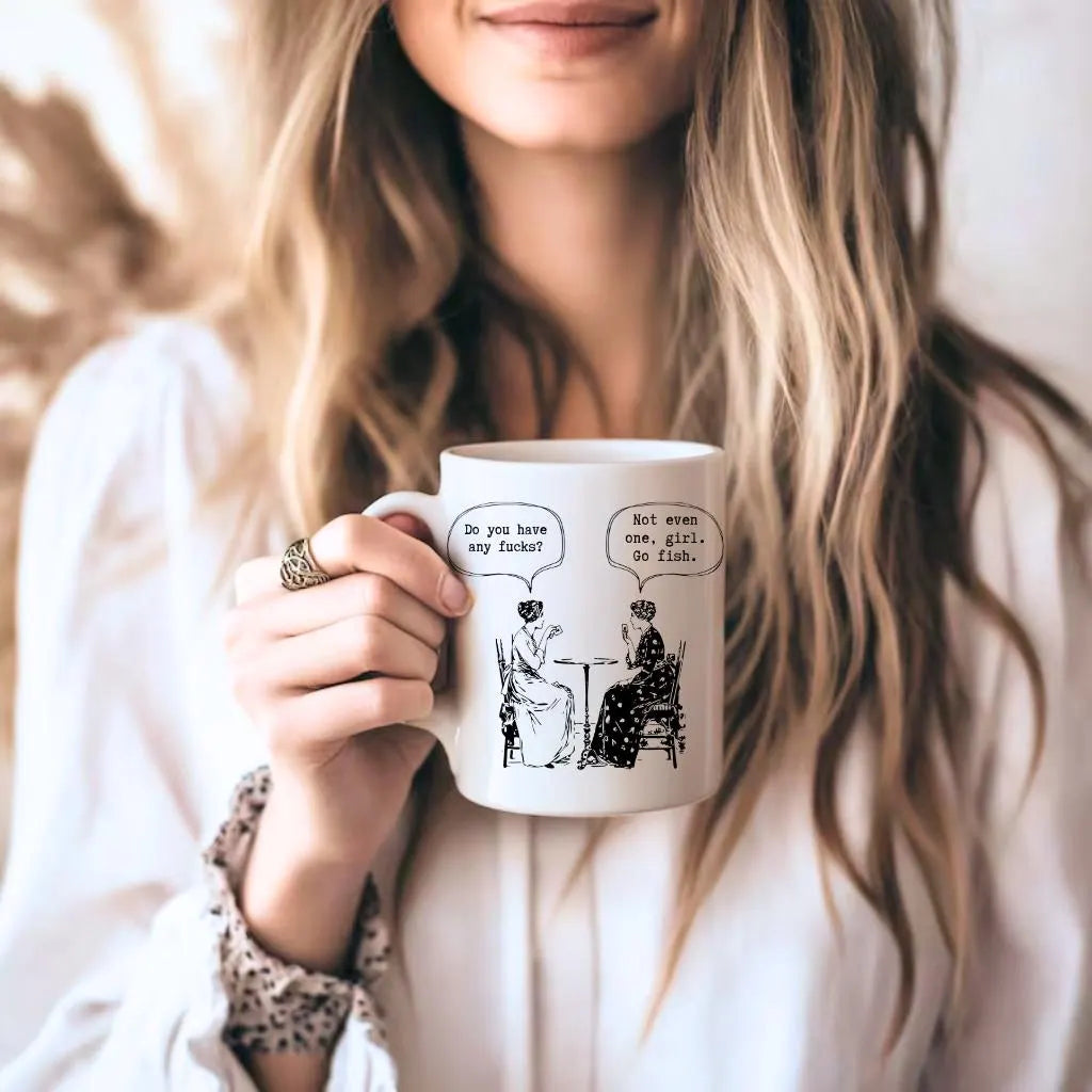 Inappropriate coffee mug, Do You Have Any F*ck's? Go Fish Mug, Funny mug,