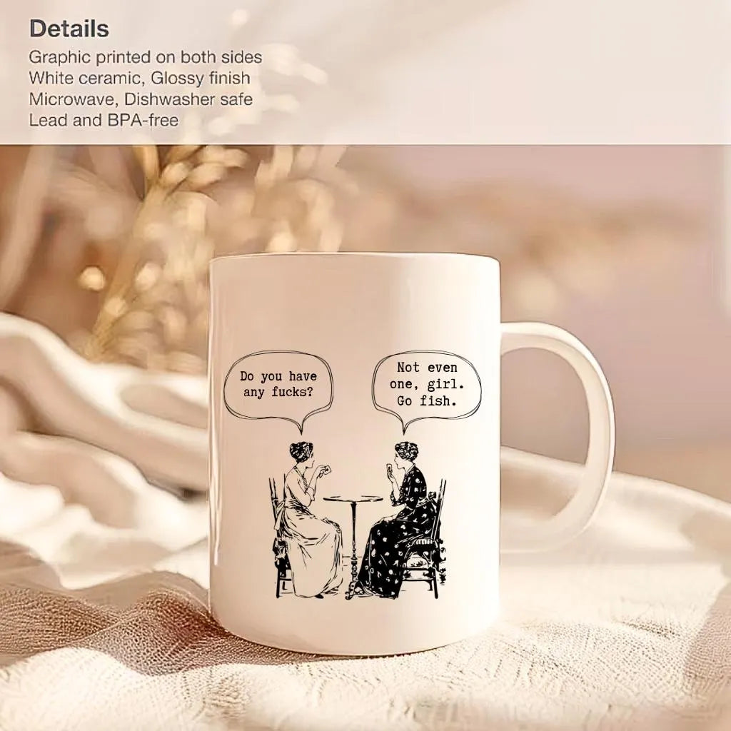 Inappropriate coffee mug, Do You Have Any F*ck's? Go Fish Mug, Funny mug,