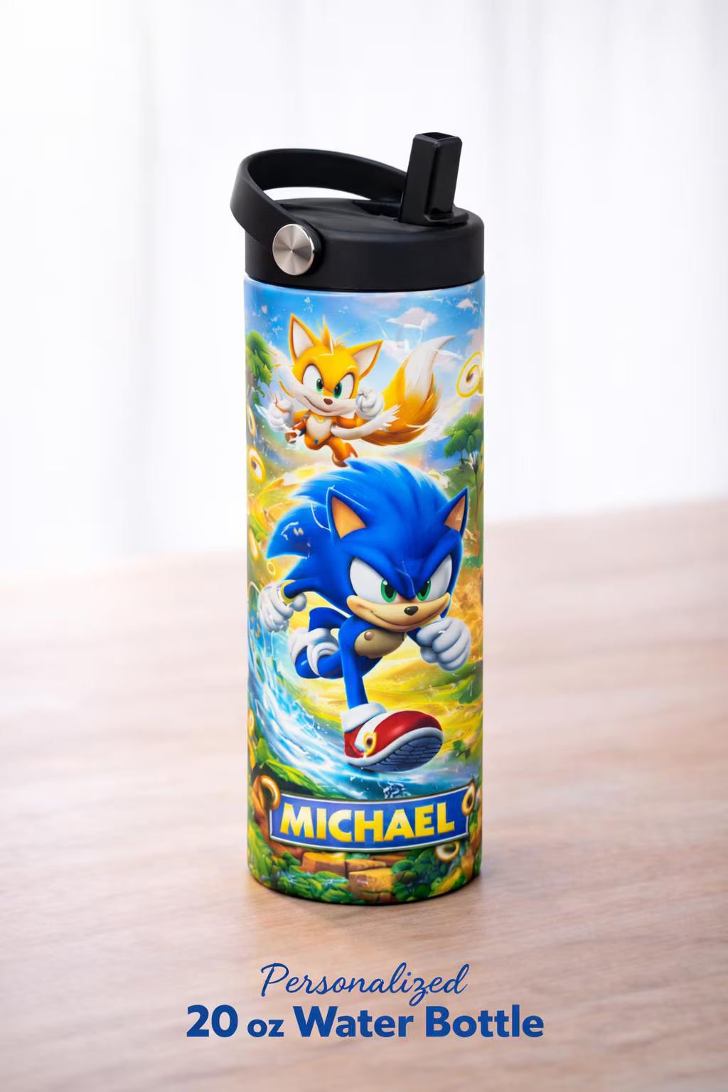 Personalized  Water bottle, Double wall insulated Water bottle for kids and adults, 20 Oz Insulated Water bottle