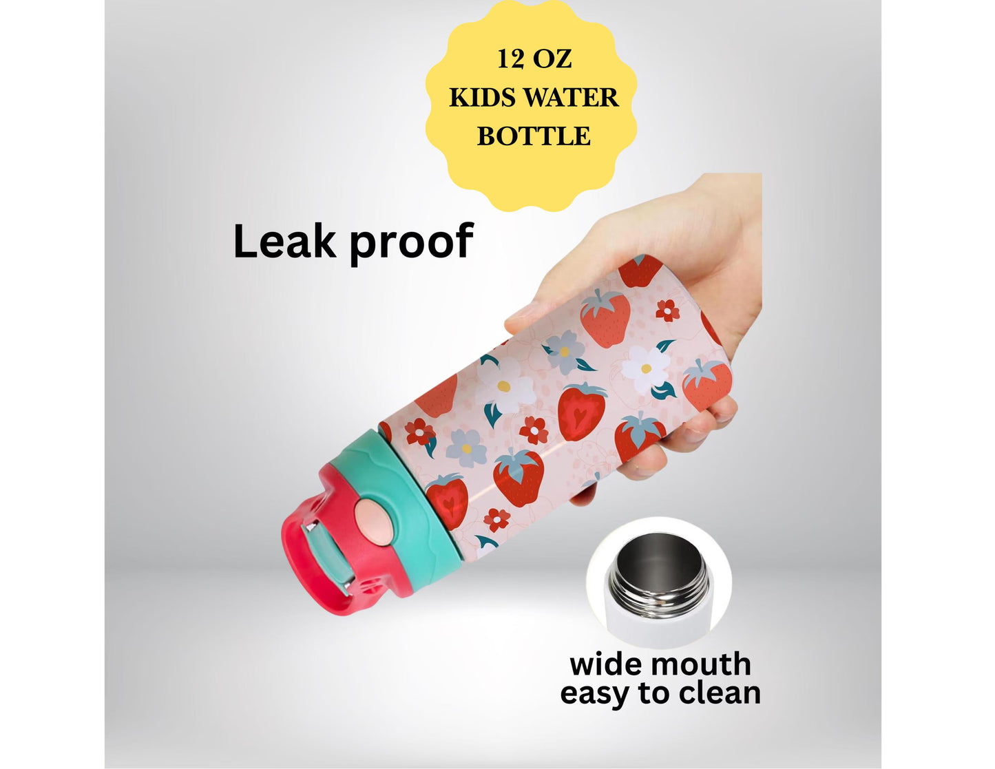 Personalized  Water bottle, Double wall insulated Water bottle for kids and adults, 20 Oz Insulated Water bottle