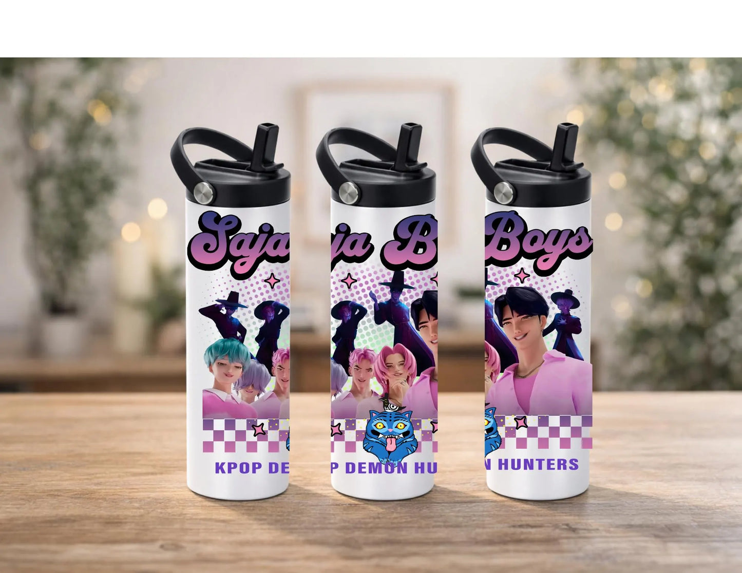 Personalized K-pop demon hunters inspired tumbler/huntrix tumbler/kids tumbler/Cute tumblers/kids gifts,  saja boy tumbler, Demon