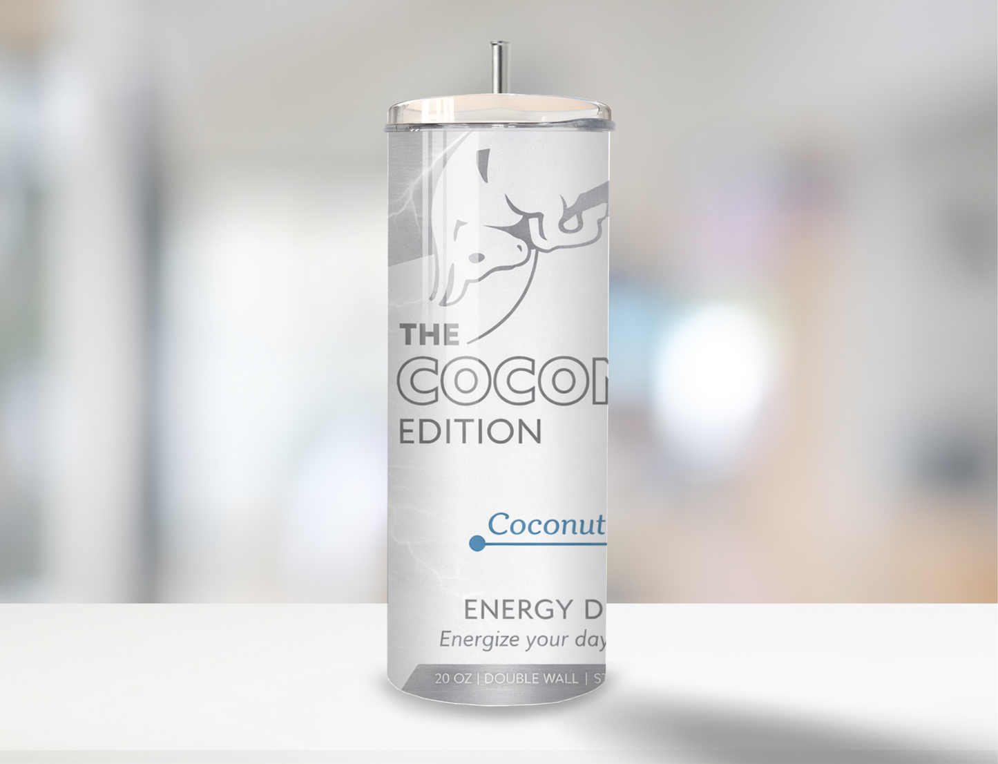 20 oz Energy drink tumbler, double wall insulated travel mug.