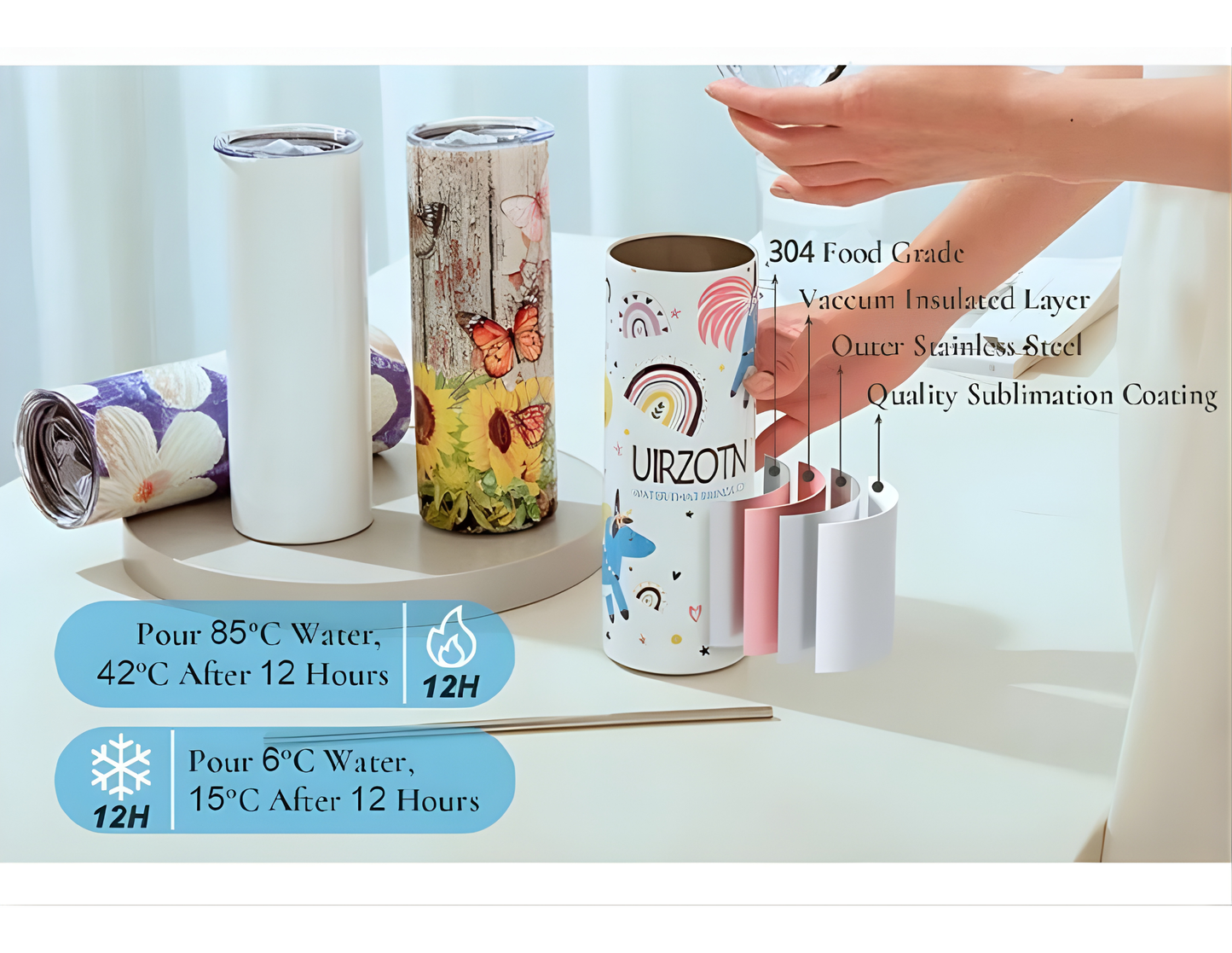 Personalized Tumbler with Birth Flower & Name | Custom Wedding Gift, Bridal Party Proposal Cup