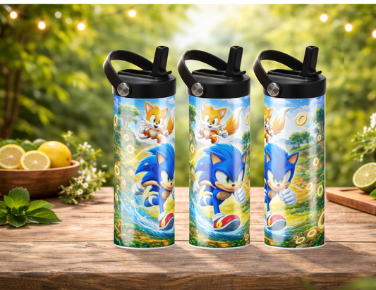 Kids Character Water bottle. 20 oz insulated water bottle