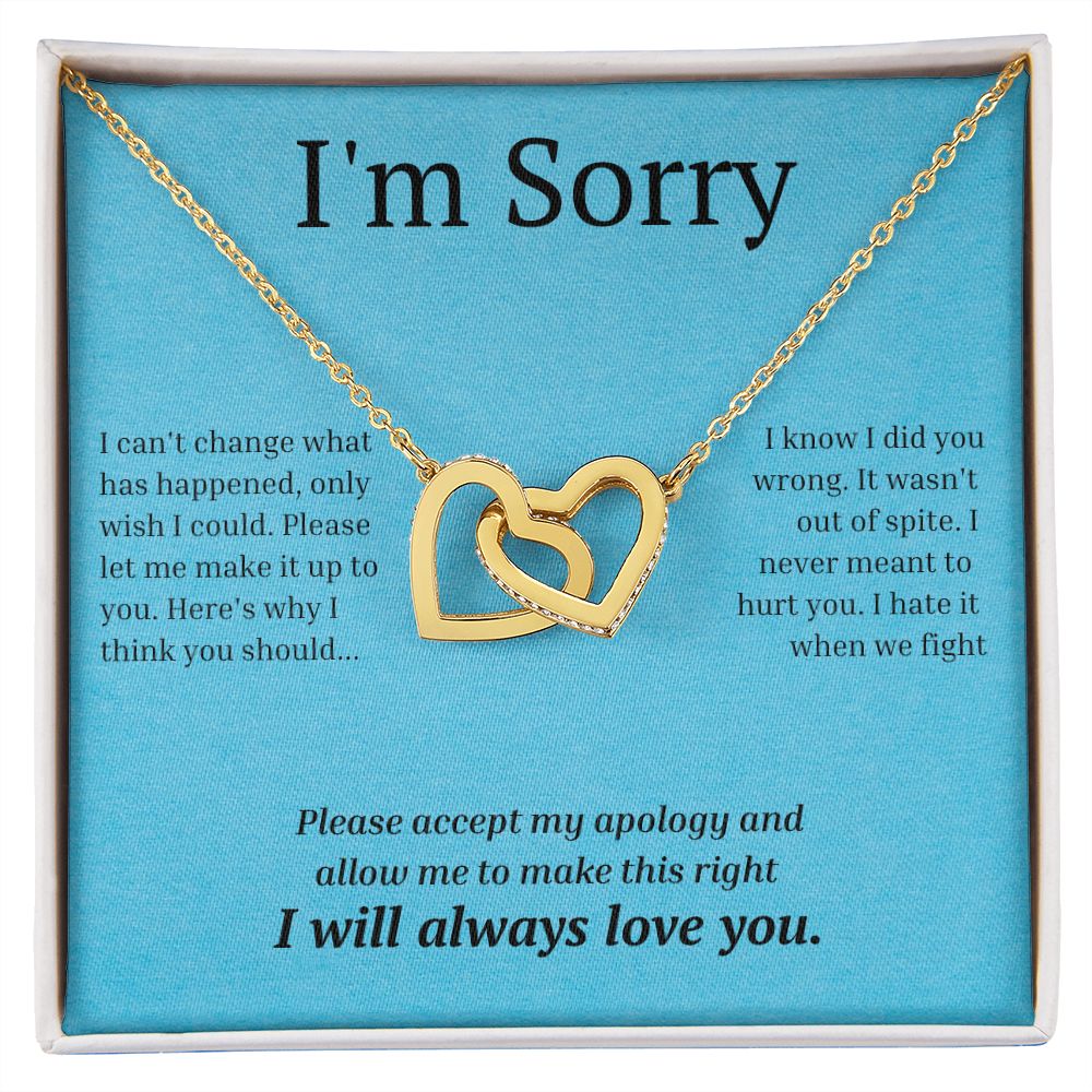 Interlocking Necklace, I'm sorry, gift for her