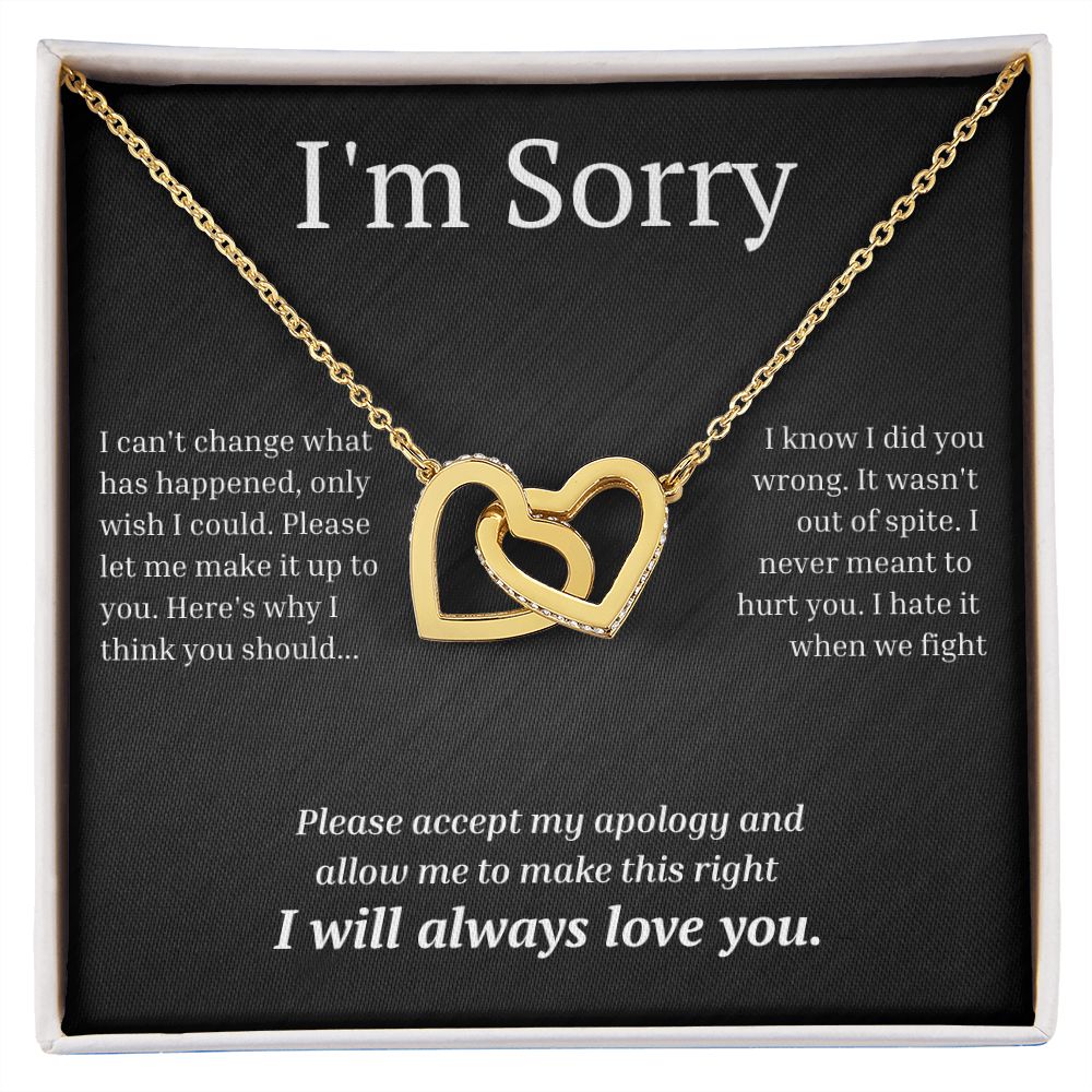 Interlocking Necklace, I'm sorry, gift for her