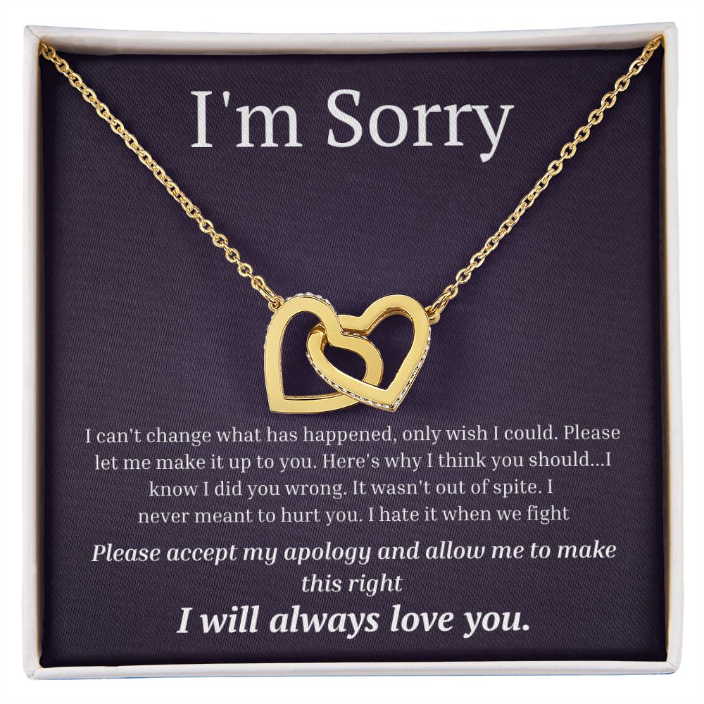 Interlocking Necklace, I'm sorry, gift for her
