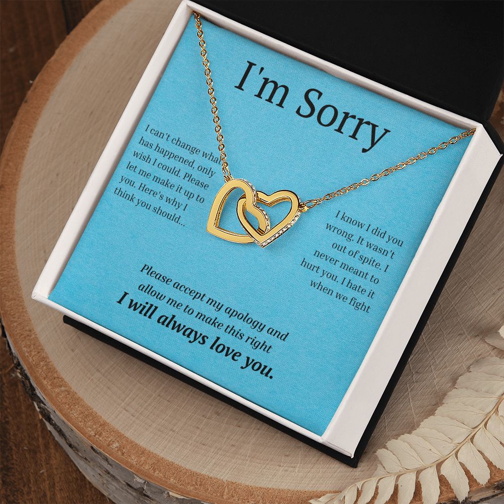 Interlocking Necklace, I'm sorry, gift for her