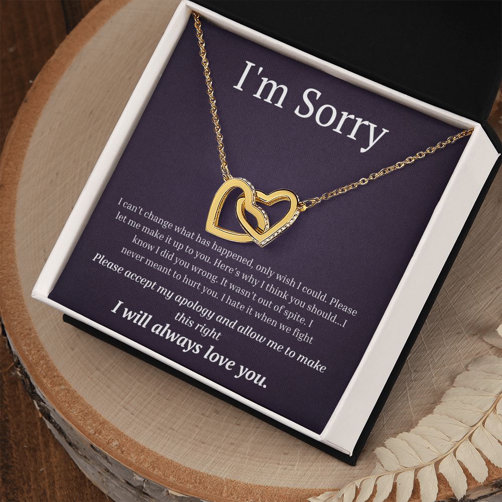 Interlocking Necklace, I'm sorry, gift for her