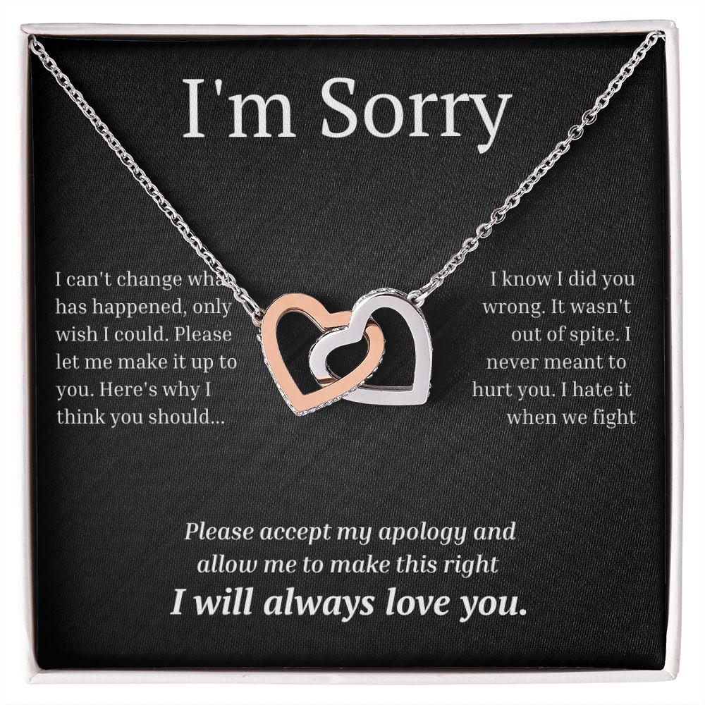 Interlocking Necklace, I'm sorry, gift for her