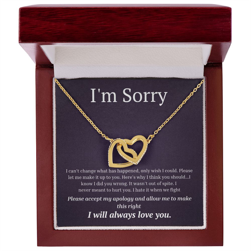 Interlocking Necklace, I'm sorry, gift for her