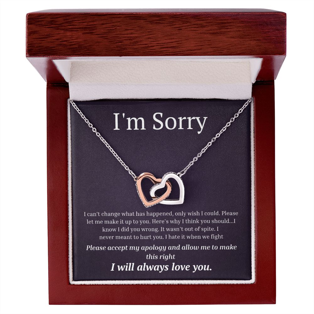 Interlocking Necklace, I'm sorry, gift for her
