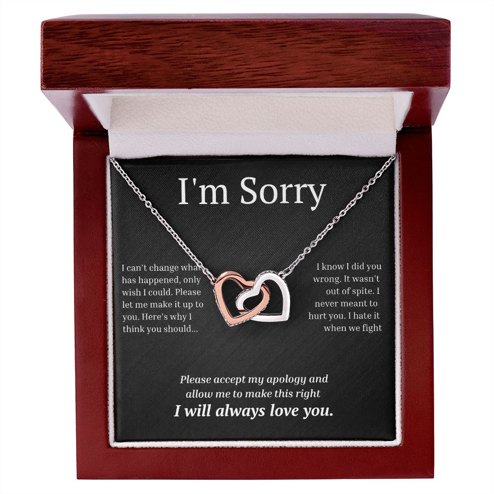 Interlocking Necklace, I'm sorry, gift for her