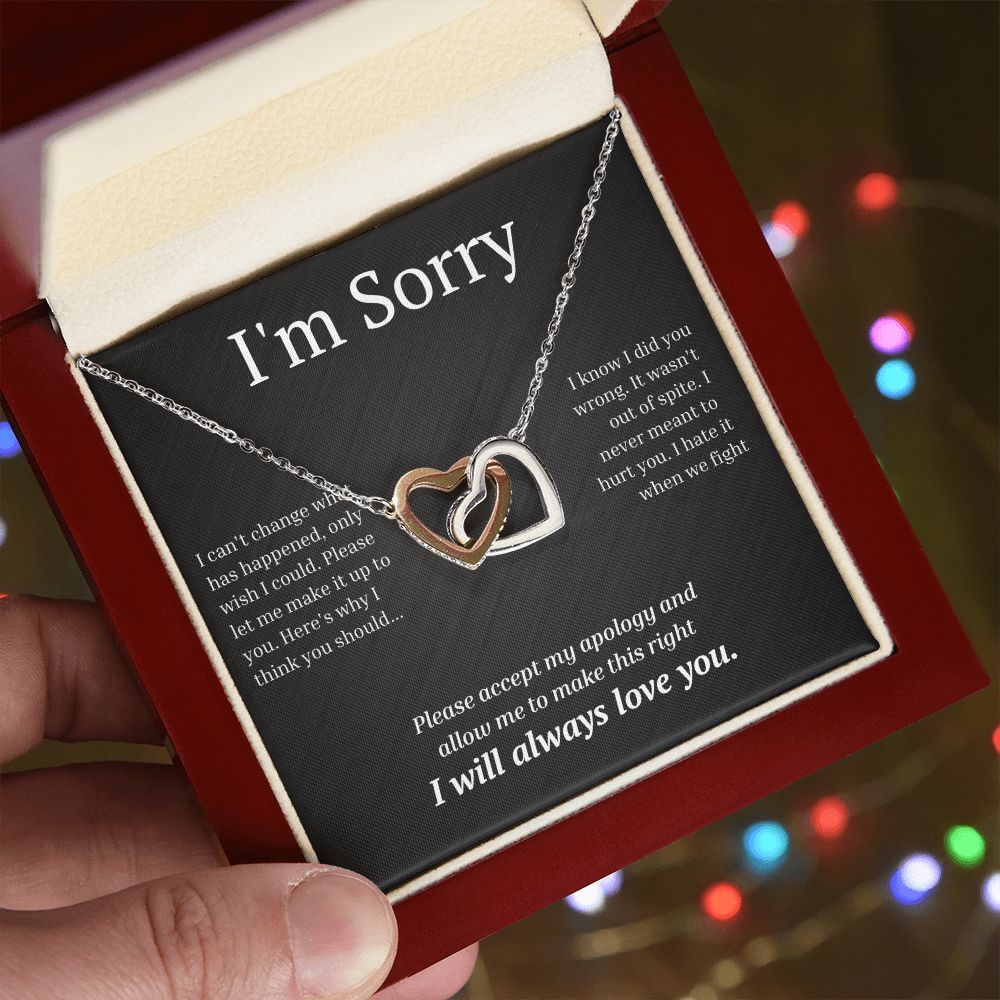 Interlocking Necklace, I'm sorry, gift for her