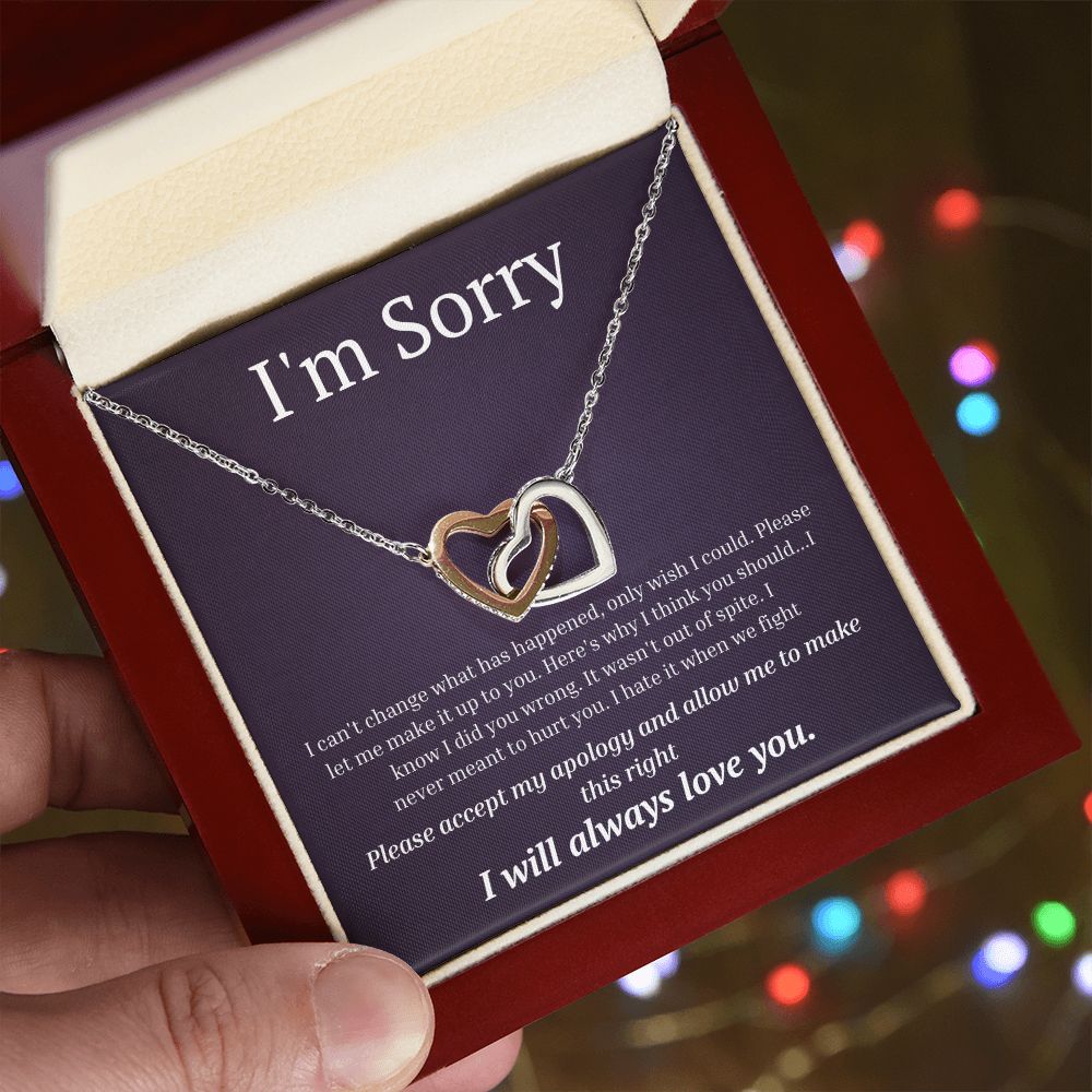 Interlocking Necklace, I'm sorry, gift for her